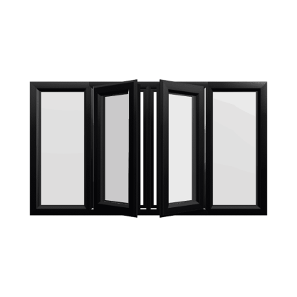 uPVC Window Black Woodgrain