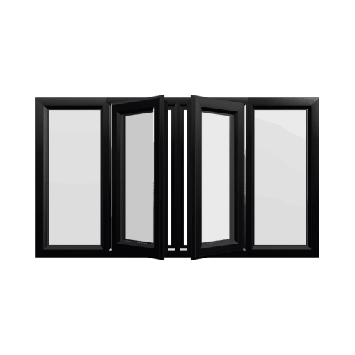 uPVC Window Black Woodgrain