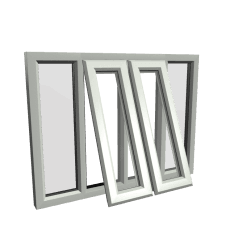 uPVC Window Agate Grey