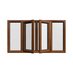 uPVC Window Golden Oak