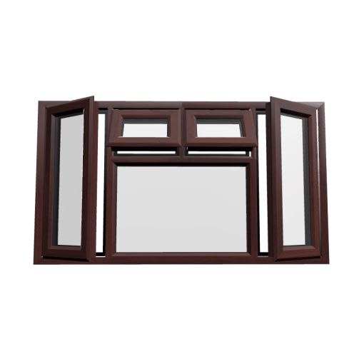 uPVC Window Rosewood Woodgrain