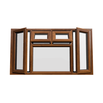 uPVC Window Golden Oak