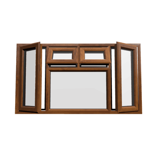 uPVC Window Golden Oak