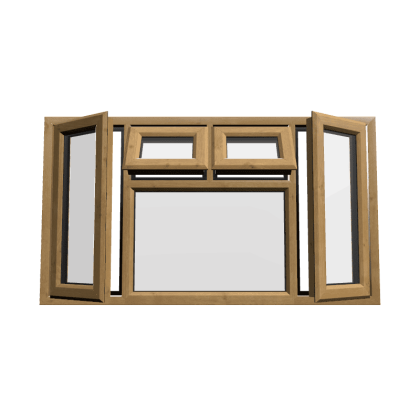 uPVC Window Irish Oak