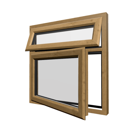 uPVC Window Irish Oak