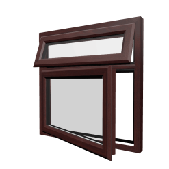 uPVC Window Rosewood Woodgrain