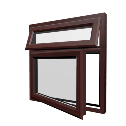 uPVC Window Rosewood Woodgrain