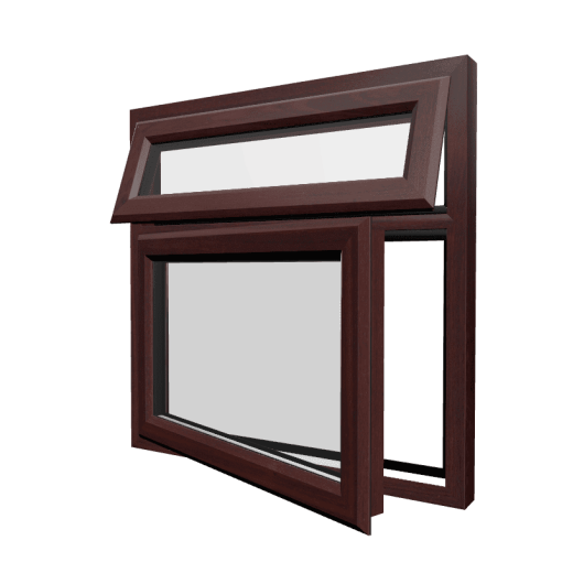 uPVC Window Rosewood Woodgrain