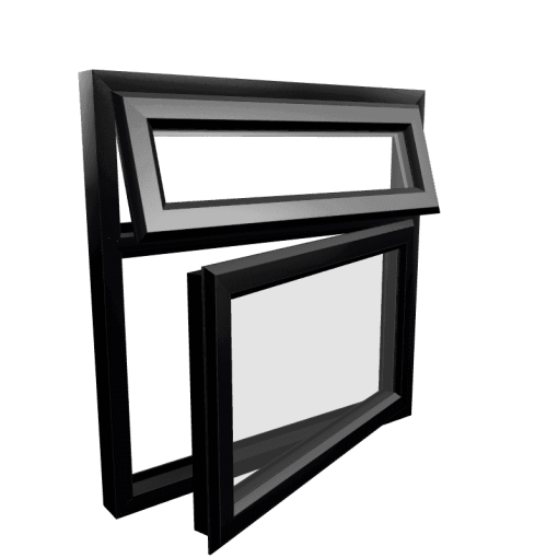 uPVC Window Black Woodgrain