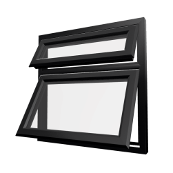 uPVC Window Black Woodgrain