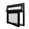 uPVC Window Black Woodgrain