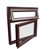 uPVC Window Rosewood Woodgrain