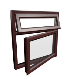 uPVC Window Rosewood Woodgrain