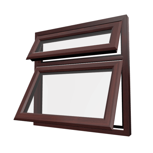 uPVC Window Rosewood Woodgrain