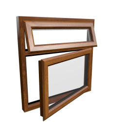 uPVC Window Golden Oak