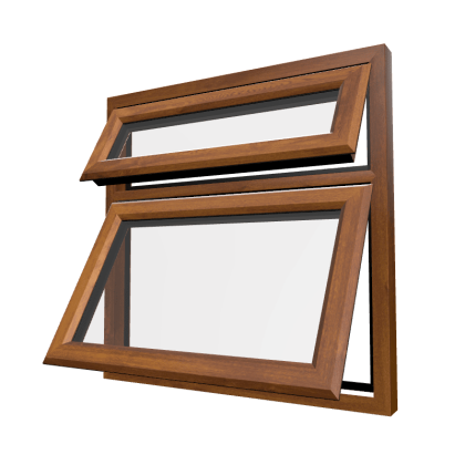 uPVC Window Golden Oak