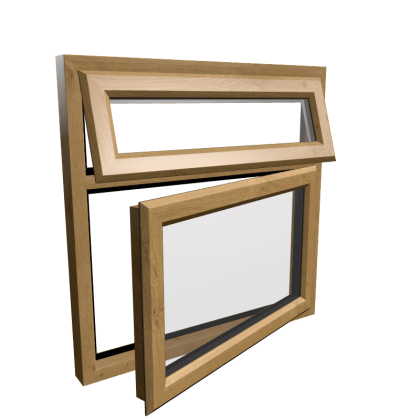 uPVC Window Irish Oak