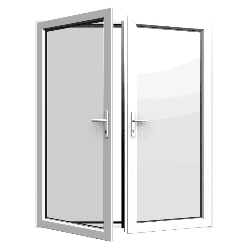 White uPVC French Doors Made to Measure Swift Aluminium