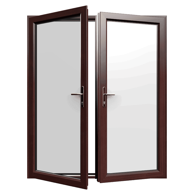 Rosewood French Doors Made to Measure Swift Aluminium