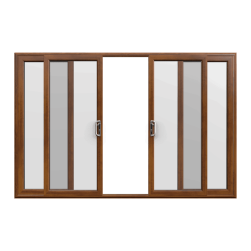 Golden Oak uPVC Sliding Door