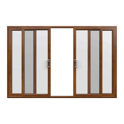 Golden Oak uPVC Sliding Door