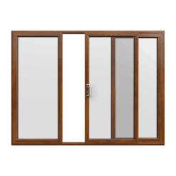 Golden Oak uPVC Sliding Door