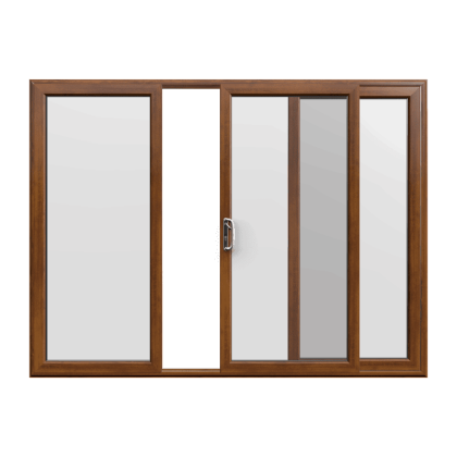 Golden Oak uPVC Sliding Door
