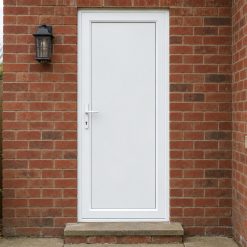 Full Flat Panel uPVC Single Door fitted to a house