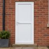 Full Flat Panel uPVC Single Door with Midrail fitted to a house