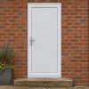 Full Panel uPVC Single Door – Flintmore Solid fitted to a house