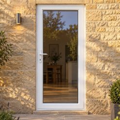Fully Glazed uPVC Single Door on a stone house