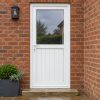 Half Glazed uPVC Single Door – Tongue & Groove Panel fitted to a house
