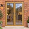 Irish Oak uPVC French Doors fitted to the back of a house