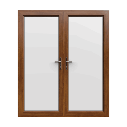 Golden Oak uPVC French Doors