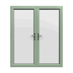 Green uPVC French Doors