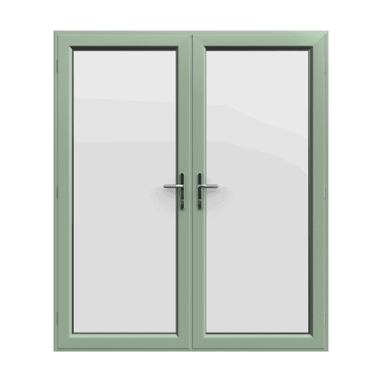 Green uPVC French Doors