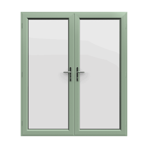 Green uPVC French Doors
