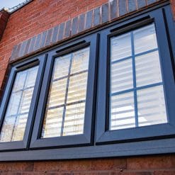 uPVC Window Black Woodgrain