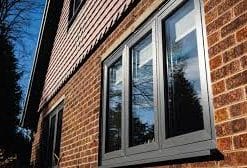 uPVC Window Black Woodgrain