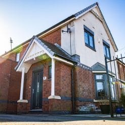 uPVC Window Black Woodgrain