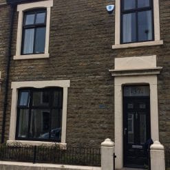 uPVC Window Black Woodgrain