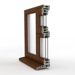 uPVC Window Golden Oak