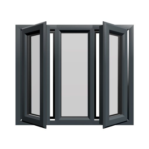 Casement 42 uPVC Window Anthracite Grey