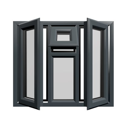Casement 47 uPVC Window Anthracite Grey