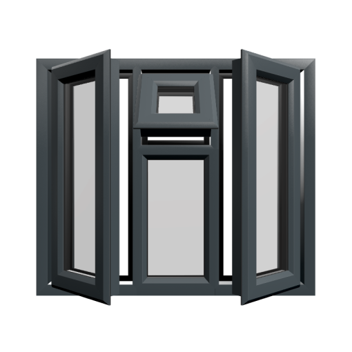 Casement 47 uPVC Window Anthracite Grey