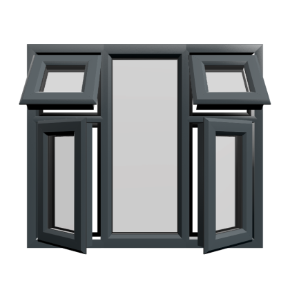 Casement 53 uPVC Window Anthracite Grey