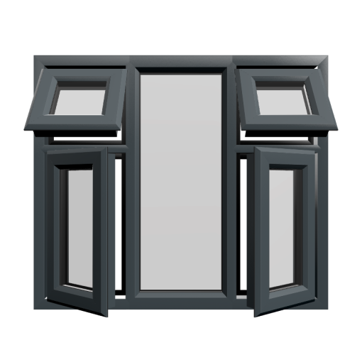 Casement 53 uPVC Window Anthracite Grey