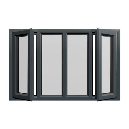 Casement 73 uPVC Window Anthracite Grey