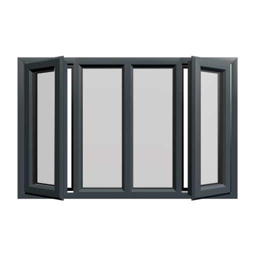 Casement 73 uPVC Window Anthracite Grey