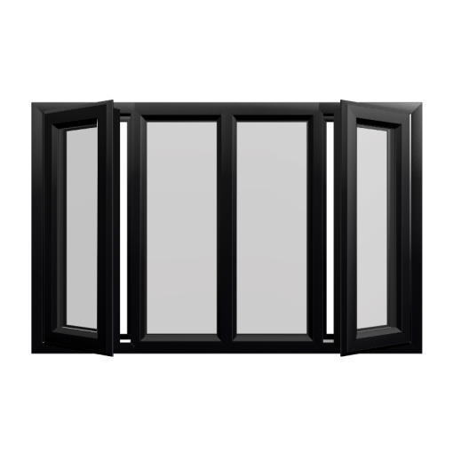 Casement 73 uPVC Window Black Woodgrain